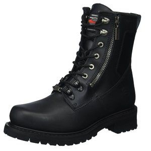 NWT Milwaukee Men's Trooper Lace-Up Zipper Black Boots - MB416